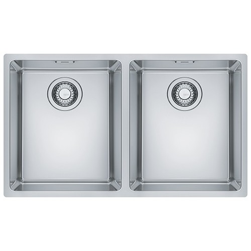 Franke: Fregadero doble empotrable Maris Semi-flush/Filotop MRX 220 34-34 127.0525.281 en acero satinado, 74,1 x 43,6 cm