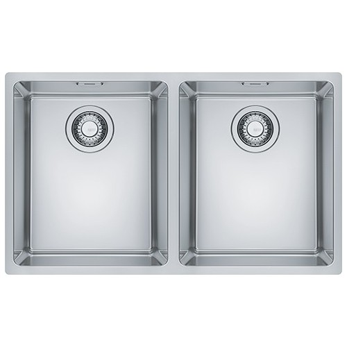Franke: Évier double bac à encastrer Maris MRX 120 34-34 122.0525.275, finition inox satiné, 70,5 x 40 cm