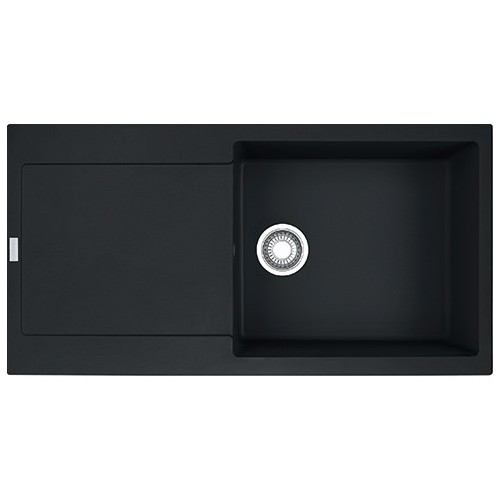 Franke: Lavello una vasca con gocciolatoio Maris MRG 611-L 114.0630.730 finitura fragranite black matt da 97x50 cm