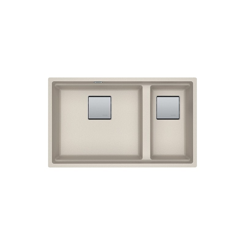  Franke: Kubus 2 Undermount KNG 120 125.0529.858 double bowl sink, Sahara Fragranite finish, 72x42 cm
