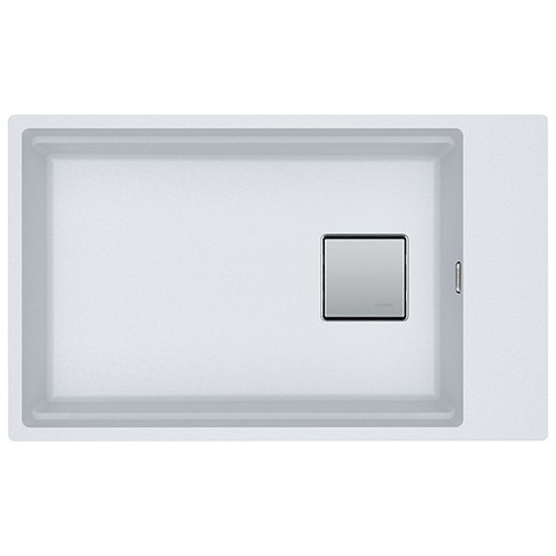 Franke: Évier simple Kubus 2 à encastrer sous plan KNG 110-62 125.0529.854, finition blanc fragranite, 62 x 42 cm