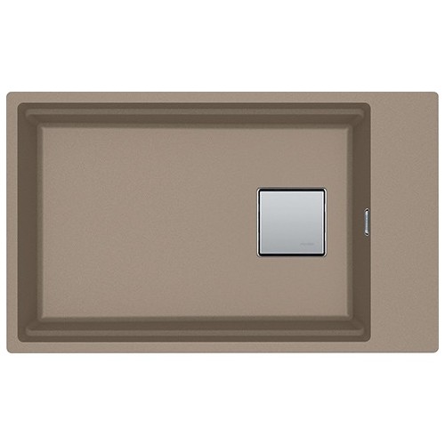 Franke: Évier simple Kubus 2 à encastrer sous plan KNG 110-62 125.0529.613, finition Fragranite Oyster, 62 x 42 cm