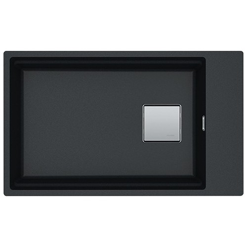 Franke: Évier simple Kubus 2 à encastrer sous plan KNG 110-62 125.0529.612, finition fragranite noire, 62 x 42 cm