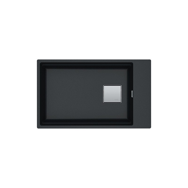  Franke: Évier à une cuve Kubus 2 à encastrer sous plan KNG 110-62 125.0529.612 finition fragranite noire 62x42 cm