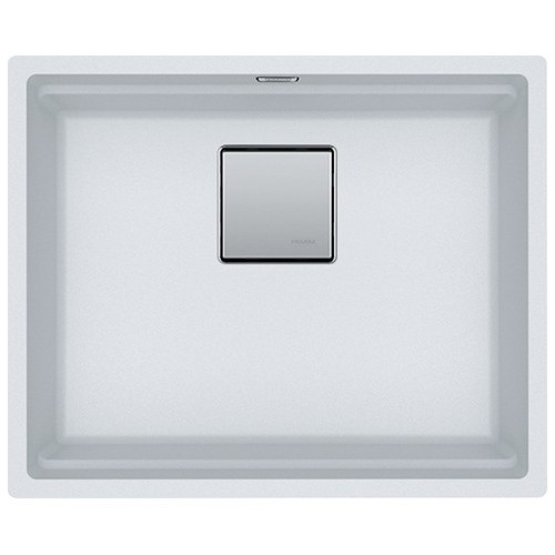 Franke: Évier simple Kubus 2 à encastrer sous plan KNG 110-52 125.0529.604, finition blanc fragranite, 52 x 42 cm