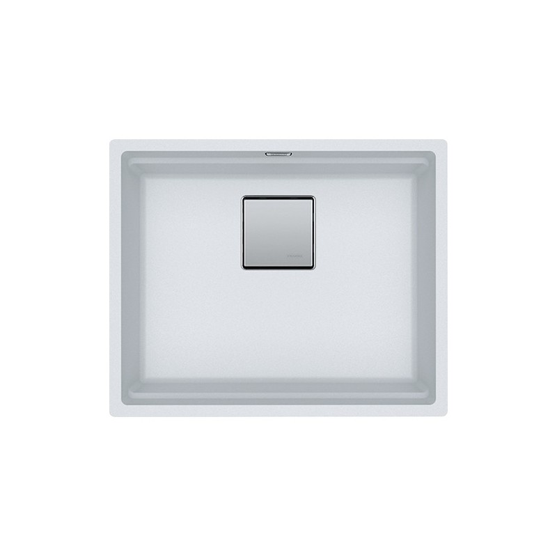  Franke: Évier à une cuve Kubus 2 à encastrer sous plan KNG 110-52 125.0529.604, finition blanc fragranite, 52x42 cm