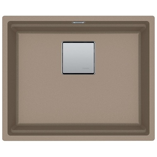 Franke: Évier simple Kubus 2 à encastrer sous plan KNG 110-52 125.0529.602, finition Fragranite Oyster, 52 x 42 cm