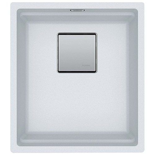Franke: Évier simple Kubus 2 à encastrer sous plan KNG 110-37 125.0529.422, finition blanc fragranite, 37 x 42 cm
