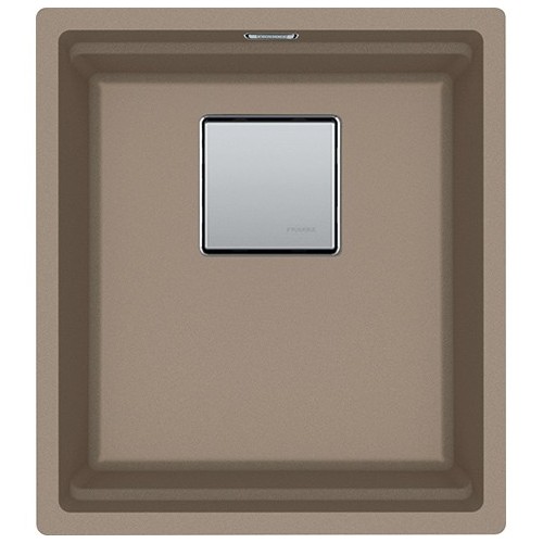 Franke: Évier simple Kubus 2 à encastrer sous plan KNG 110-37 125.0529.309, finition Fragranite Oyster, 37 x 42 cm