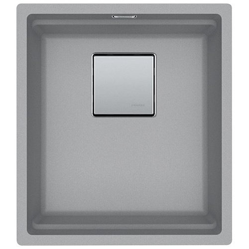 Franke: Évier simple Kubus 2 à encastrer sous plan KNG 110-37 125.0529.503, finition Fragranite Stone Grey, 37 x 42 cm