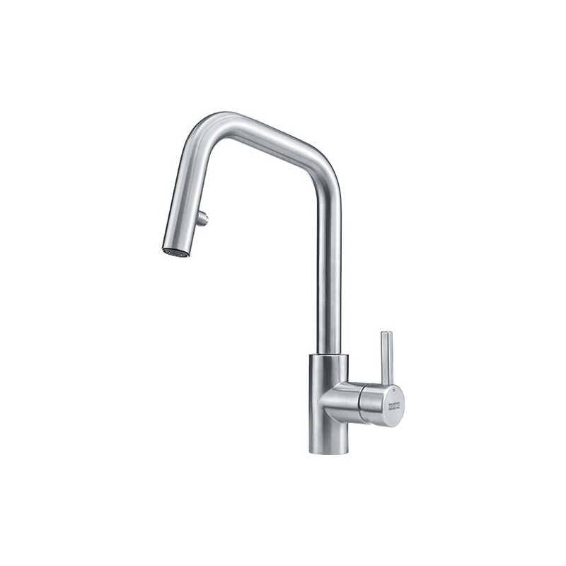 Grifo monomando para ducha Franke Kubus 115.0529.207, acero inoxidable satinado