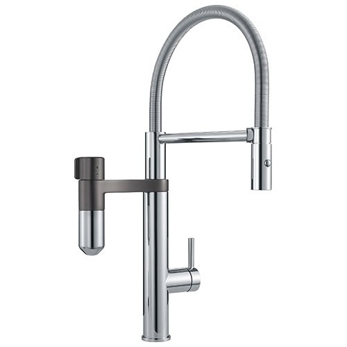 PRONTA CONSEGNA - Franke: Miscelatore Vital 2in1 Semi-pro con filtrazione acqua integrato 120.0621.230 finitura cromato/gun metal