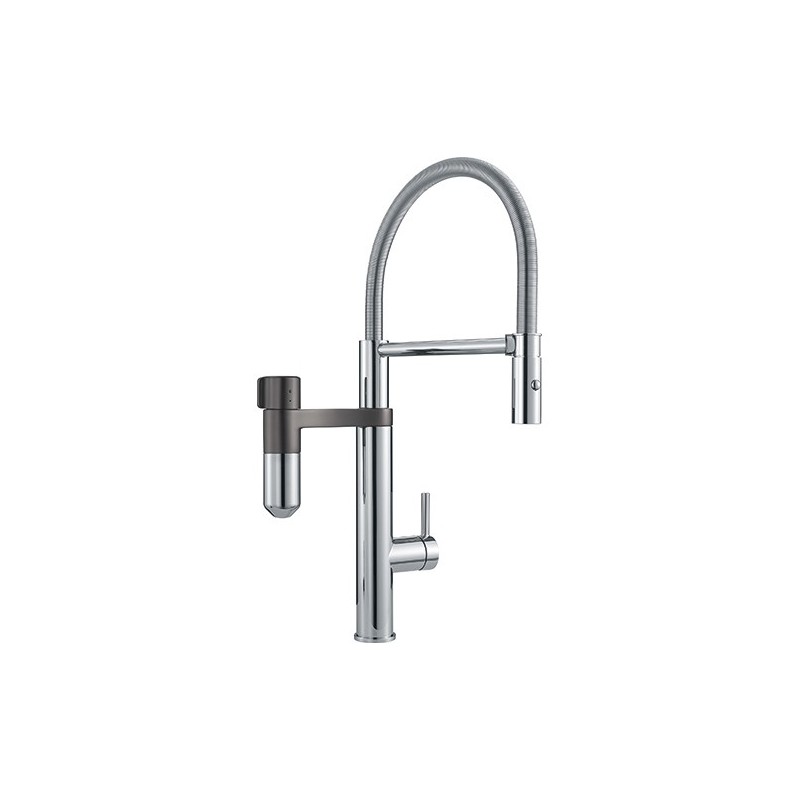  PRONTA CONSEGNA - Franke: Miscelatore Vital 2in1 Semi-pro con filtrazione acqua integrato 120.0621.230 finitura cromato/gun metal