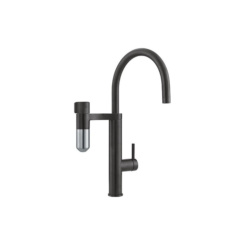  Franke: Mitigeur Vital 2 en 1 avec filtration d'eau intégrée 120.0621.312, finition chromée/noir industriel