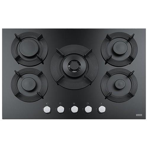 Placa de gas Franke Maris Free Colore FHMF 755 4G DC C BK 106.0541.752 de 75 cm con acabado en negro