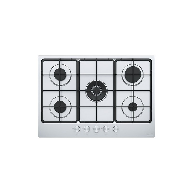  Franke: Plaque de cuisson à gaz Smart 750 FHSM 755 4G DC XS E 106.0554.316 de 73 cm avec finition en acier inoxydable satiné