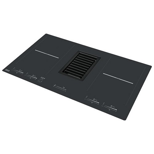 Franke Table de cuisson à induction avec hotte intégrée Mythos 2-gether FMY 839 HI 340.0597.249 83 cm finition cristal noir