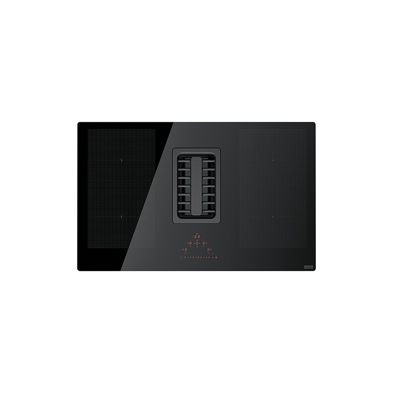  Placa de inducción Franke Maris 2-gether FMA 839 HI 340.0595.364 de 83 cm con campana extractora integrada, acabado en negro.