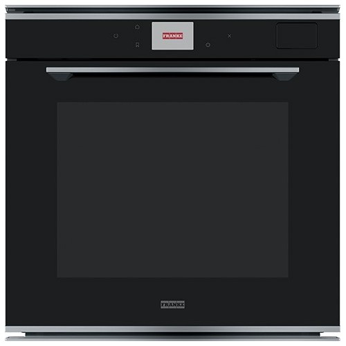Franke: Mythos FMY 99 HS XS 116.0613.706 Full Steam Multifunction Oven, Satin Stainless Steel Finish, 60cm Black Glass