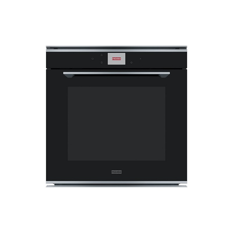  Franke: Horno pirolítico multifunción Mythos FMY 99 P XS 116.0613.708, acabado en acero inoxidable satinado - cristal negro