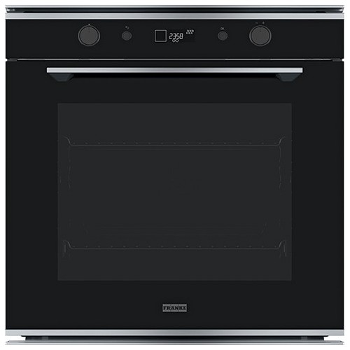 Franke: Four pyrolytique multifonction Mythos FMY 98 P XS 116.0606.101, finition inox satiné - 60 cm, verre noir