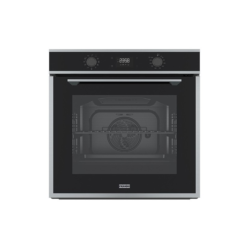  Franke: Four pyrolytique multifonction Maris FMA 97 P XS 116.0606.100, finition inox satiné - 60 cm, verre noir