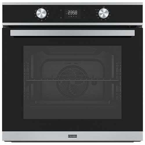 Franke: Four multifonction pyrolytique Smart FSM 97 P XS 116.0606.096, finition inox satiné - 60 cm en verre noir