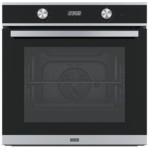 Franke: Four multifonction Smart FSM 86 H XS 116.0605.990, finition inox satiné, 60 cm, verre noir