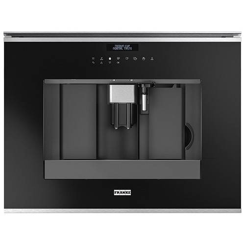 Franke Machine à café encastrable Mythos FMY 45 CM XS 131.0627.473 finition acier inoxydable satiné - 60 cm cristal noir