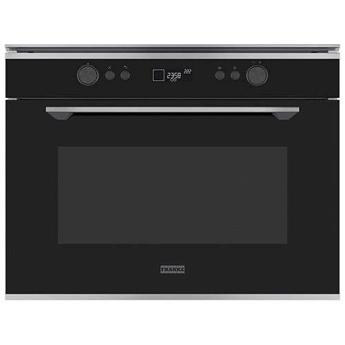 Franke: Four à micro-ondes Mythos FMY 45 MW XS 131.0606.105, finition inox satiné, 60 cm, verre noir