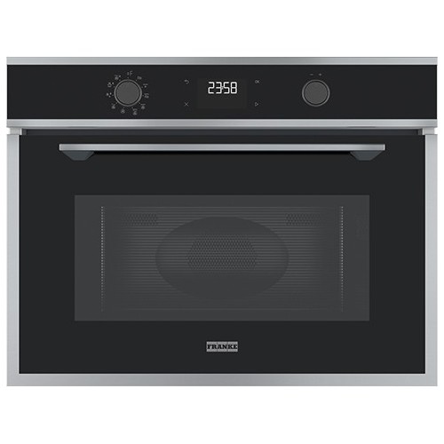 Franke: Four à micro-ondes Maris FMA 45 MW XS 131.0606.104, finition inox satiné, 60 cm, verre noir