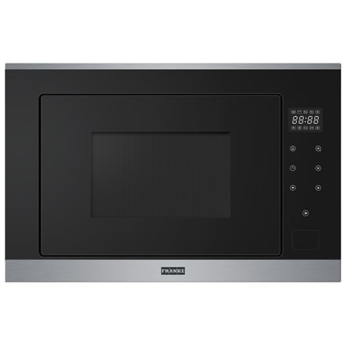 Four à micro-ondes Franke: Smart FSM 25 MW XS 131.0627.471, finition inox satiné, 60 cm, verre noir