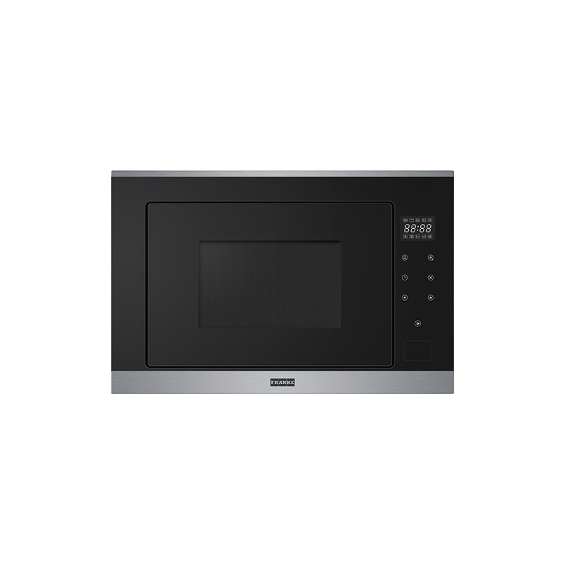  Franke: Four à micro-ondes Smart FSM 25 MW XS 131.0627.471, finition inox satiné - 60 cm, verre noir