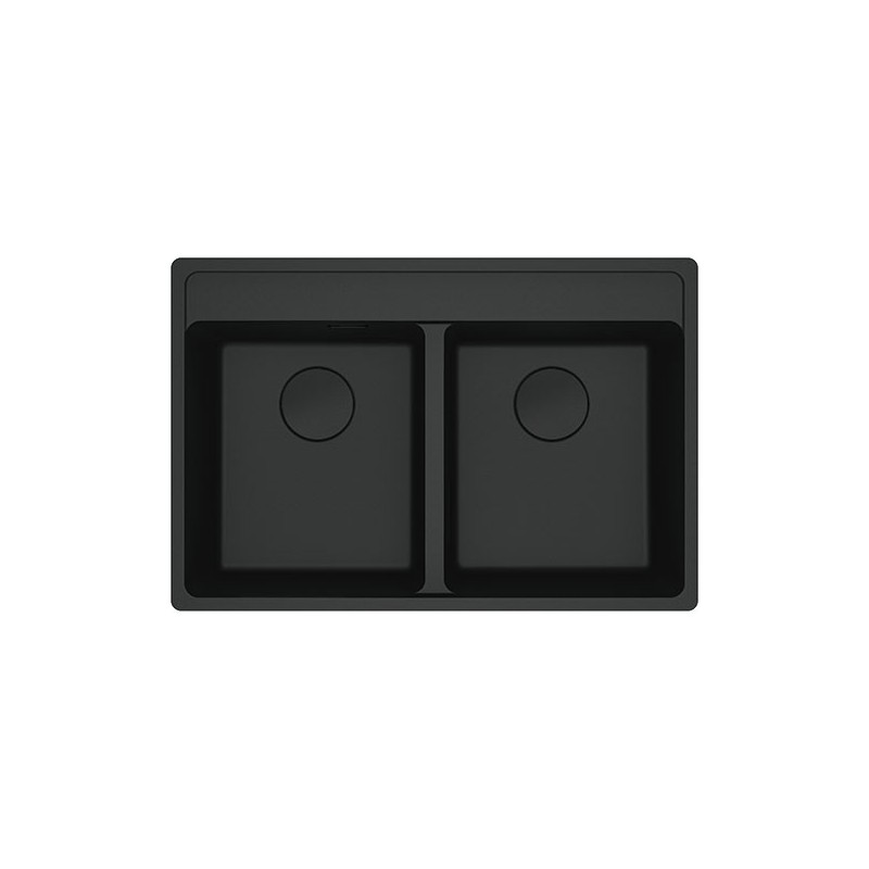  Lavabo doble Franke: Maris MRG 620-35-35 TL 114.0661.674 Fragranite Negro Acabado Mate 76x51 cm