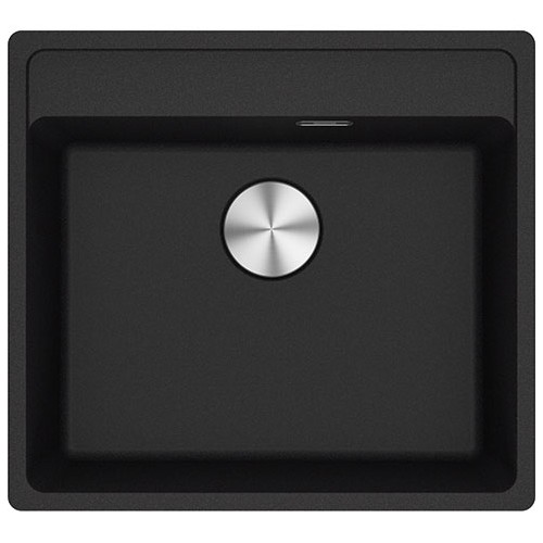 Franke: Évier à une cuve, Maris MRG 610-52 TL 114.0661.643, 56x51 cm, finition fragranite noire.