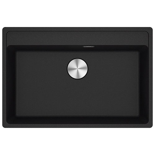 Franke: Évier à une cuve, Maris MRG 610-72 TL 114.0661.667, finition fragranite noire, 76 x 51 cm