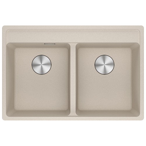Franke: Lavello due vasche Vasche Sopratop Maris MRG 620-35-35 TL 114.0661.679 finitura fragranite sahara da 76x51 cm