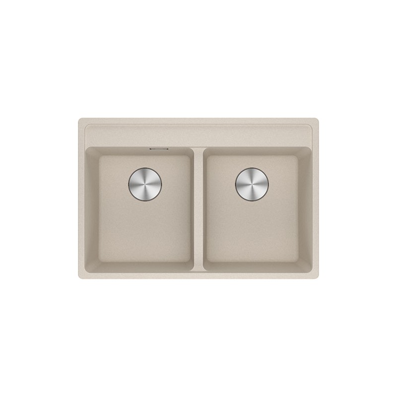  Franke: Maris MRG 620-35-35 TL 114.0661.679 double bowl sink with Sahara Fragranite finish, 76x51 cm