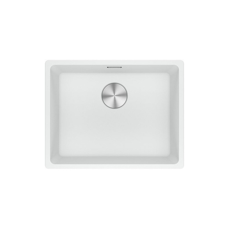  Franke: Fregadero de un seno Maris MRG 610-52 114.0661.662, fregadero de sobreponer, acabado fragranite blanco, 56x44 cm