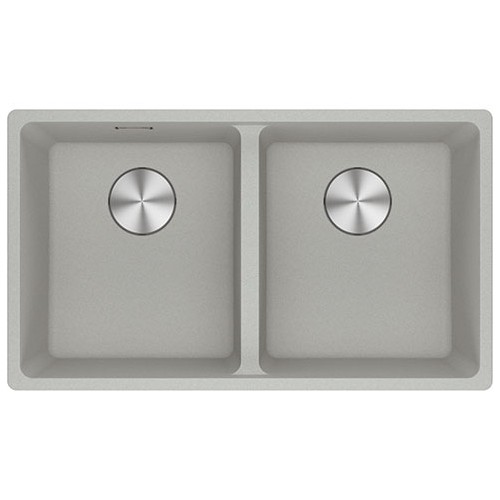 PRONTA CONSEGNA - Franke: Lavello due vasche Vasche Sopratop Maris MRG 620-35-35 114.0661.685 finitura fragranite alluminio da 76x44 cm