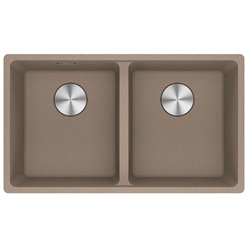 Franke: Lavello due vasche Vasche Sopratop Maris MRG 620-35-35 114.0661.688 finitura fragranite oyster da 76x44 cm