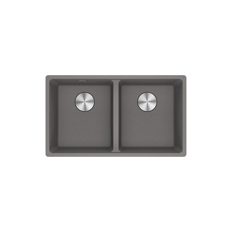  Franke: Maris MRG 620-35-35 114.0661.684 double bowl sink with stone grey fragranite finish, 76x44 cm