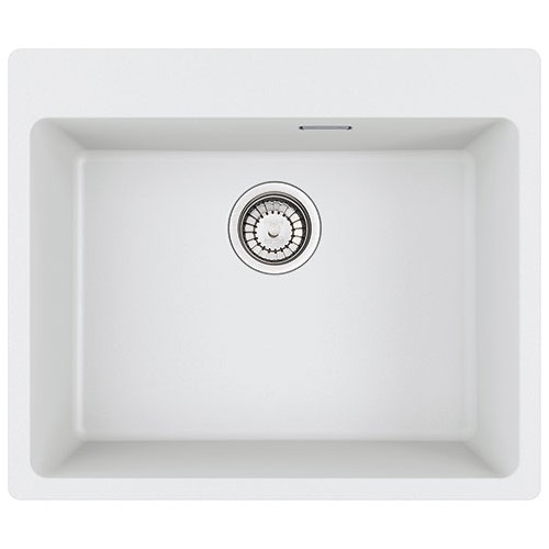 PRONTA CONSEGNA - Franke Lavello una vasca Vasche Sopratop Centro MRG 610-54 FTL 114.0661.698 finitura fragranite bianco da 59x50 cm