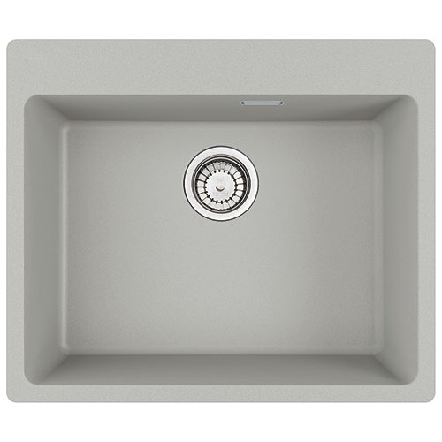 Fregadero de un solo seno Franke para encimera, modelo MRG 610-54 FTL 114.0661.704, acabado en aluminio Fragranite, 59 x 50 cm.