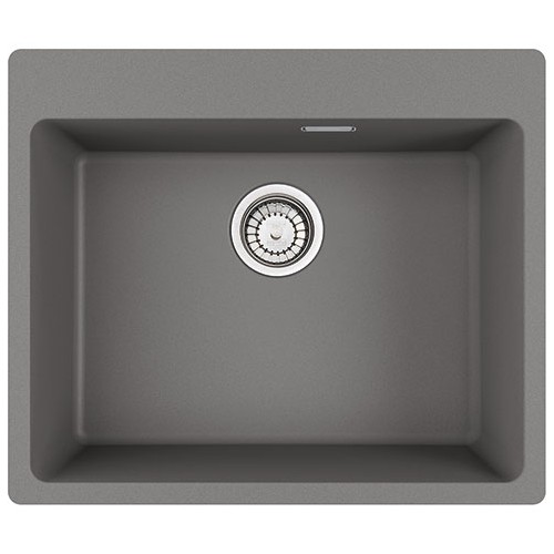 Franke: Single bowl sink, 59x50 cm, above-counter basin, MRG 610-54 FTL 114.0661.702, stone grey fragranite finish
