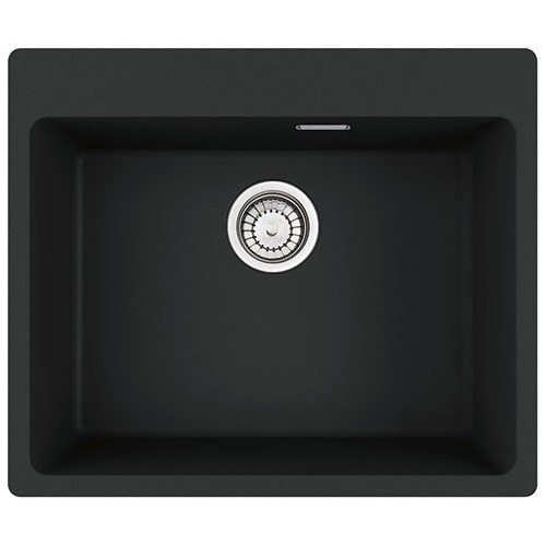 PRONTA CONSEGNA - Franke: Lavello una vasca Vasche Sopratop Centro MRG 610-54 FTL 114.0661.699 finitura fragranite black matt da 59x50 cm