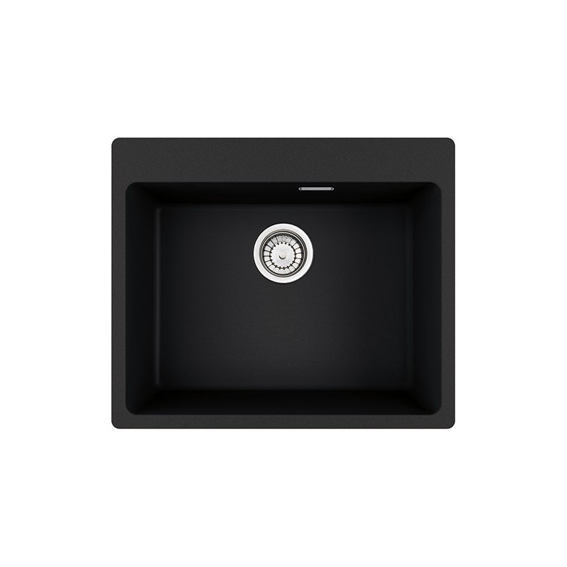  PRONTA CONSEGNA - Franke Lavello una vasca Vasche Sopratop Centro MRG 610-54 FTL 114.0661.703 finitura fragranite nero da 59x50 cm