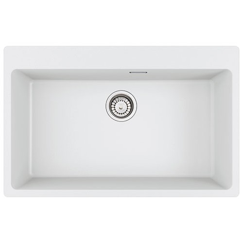 Franke Single bowl sink Sopratop Centro MRG 610-73 FTL 114.0661.706 78x50 cm white fragranite finish