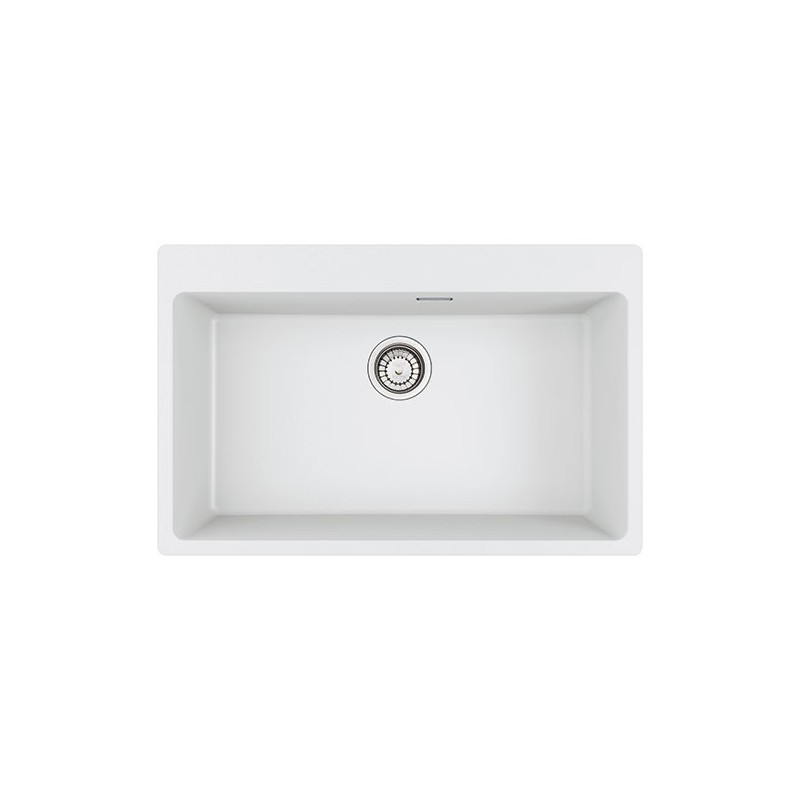  Franke Single Bowl Sink Above Countertop Center MRG 610-73 FTL 114.0661.706 White Fragranite Finish 78x50 cm