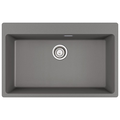 Franke Single bowl sink Sopratop Centro MRG 610-73 FTL 114.0661.710 78x50 cm fragranite stone gray finish